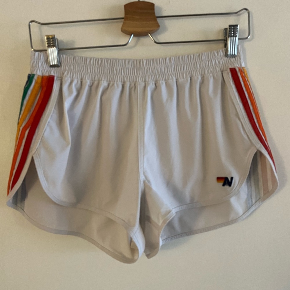 Aviator Nation 5 Stripe Flex Board Shorts - White